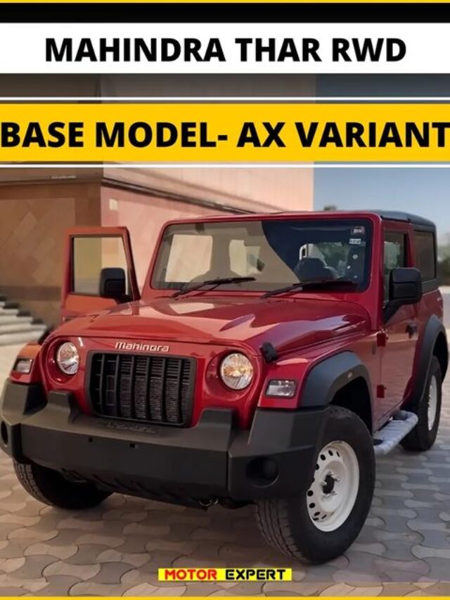 New Mahindra Thar 4x2-- Base Model- AX Variant__