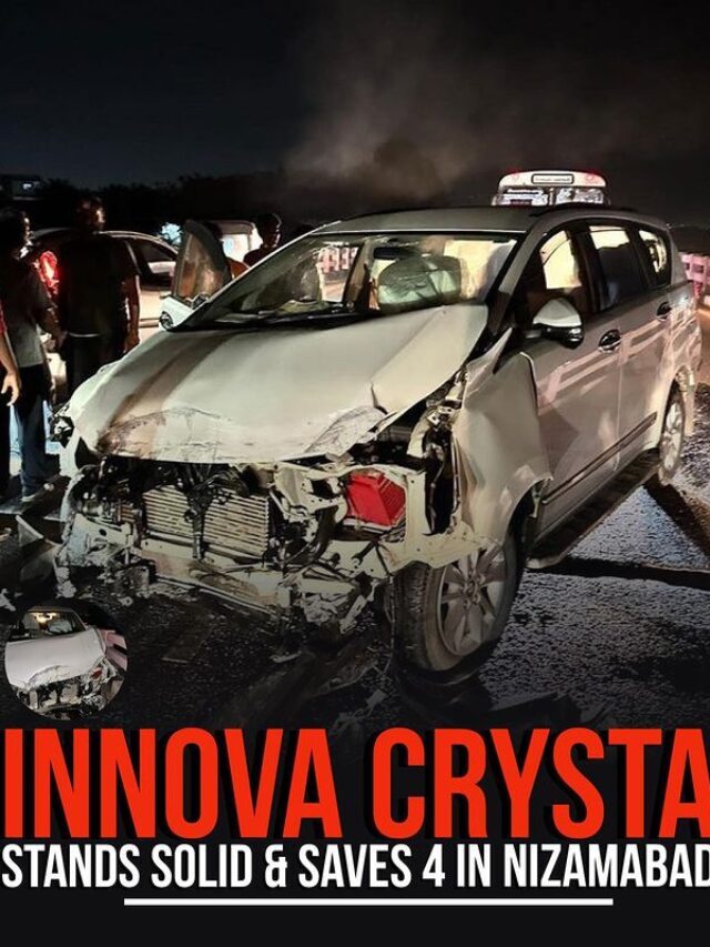 TOYOTA INNOVA CRYSTA_ SAVES ALL FOUR PASSENGERS IN LIFE THREATENING CRASH